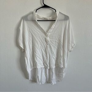 Mustard Seed White V-Neck Blouse
